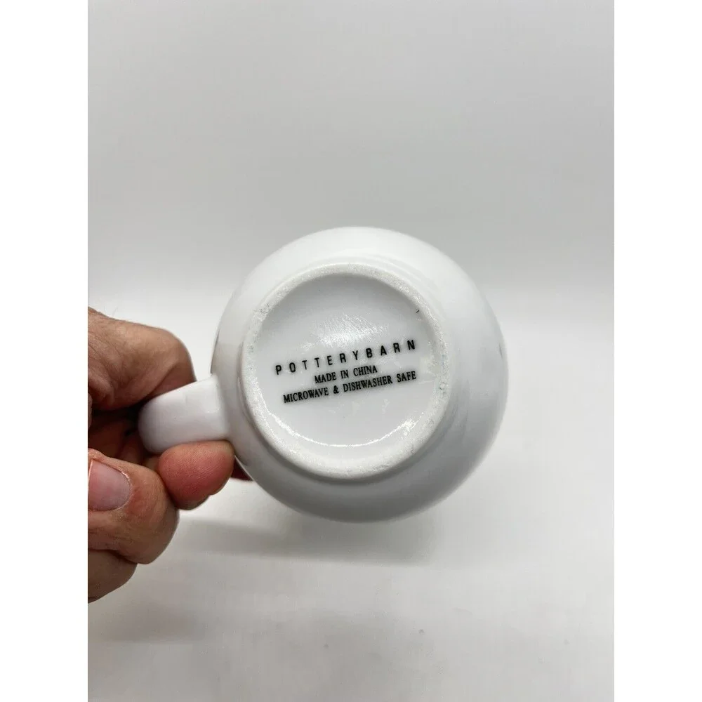 Pottery Barn White Mug Coffee Tea